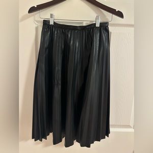 Black leather skirt